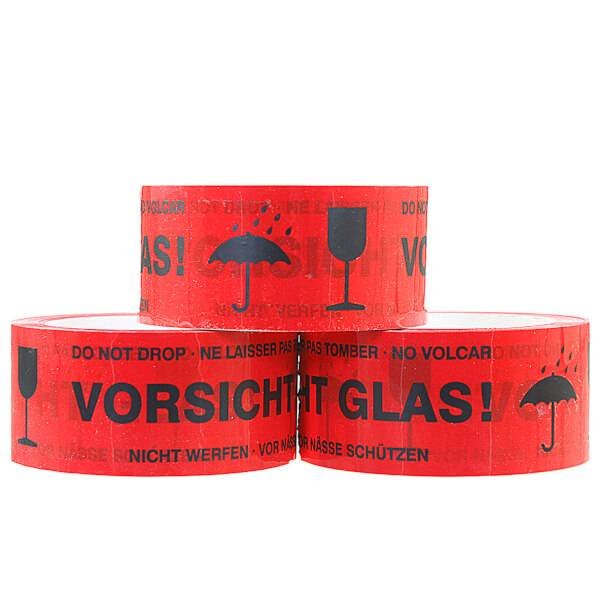 Packband Vorsicht Glas!, 66m x 50mm