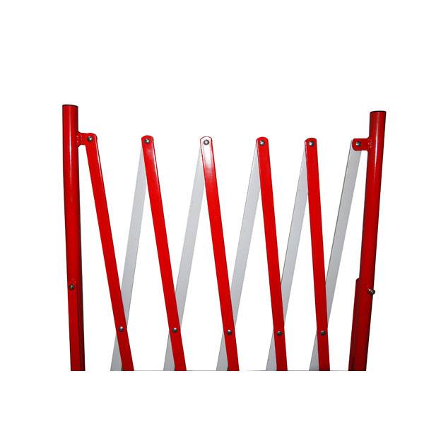 Stahl Scherensperre rot/weiß, Maße (LxH): 100 x 280 cm