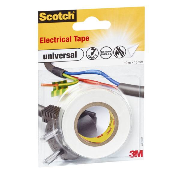 3M Scotch Isolierband universal weiß flexibles PVC Elektriker-Isolierband