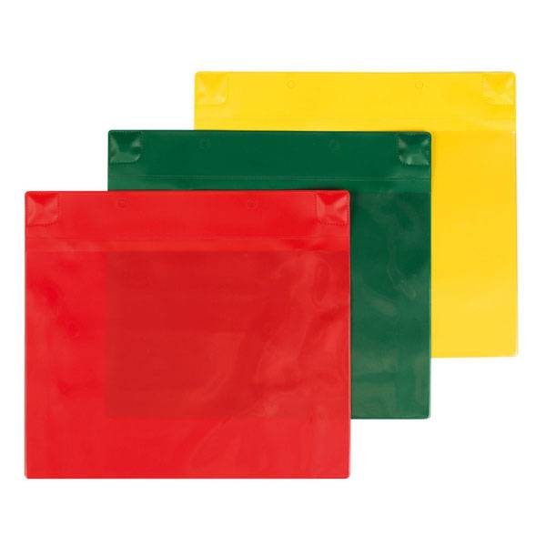 Magnettaschen aus Kunststofffolie in rot, gelb o. grün, Mindestabnahme: 10 Stück, 31,0x27,5cm Version: 1 - rot