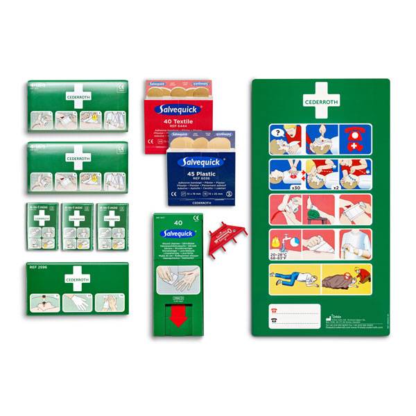 Cederroth Erste-Hilfe-Tafel Nachfüllset, Refill 264000