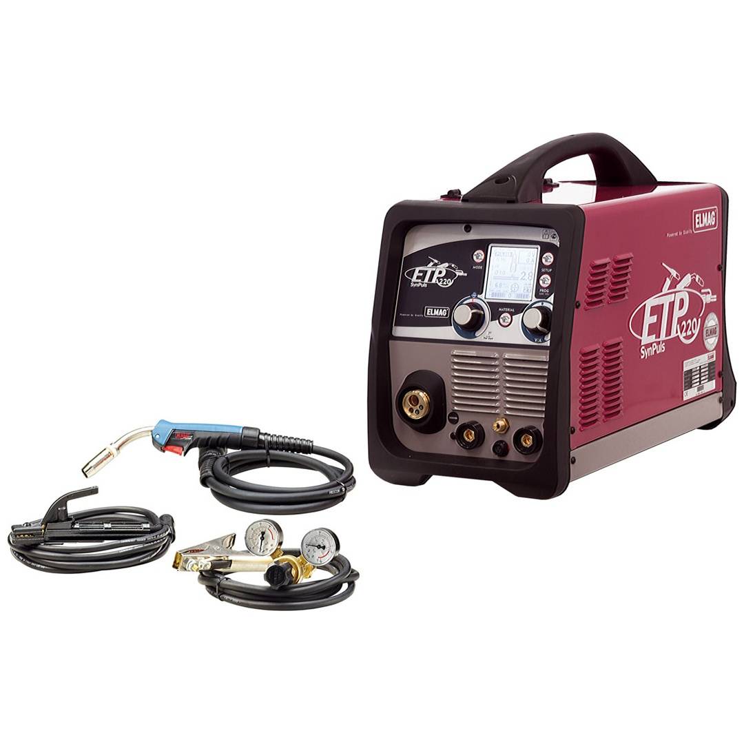 ELMAG Multifunktions-Schweißinverter, tragbar GRUND-SET, Mod. ETP 220 SynPuls - GRUND-SET