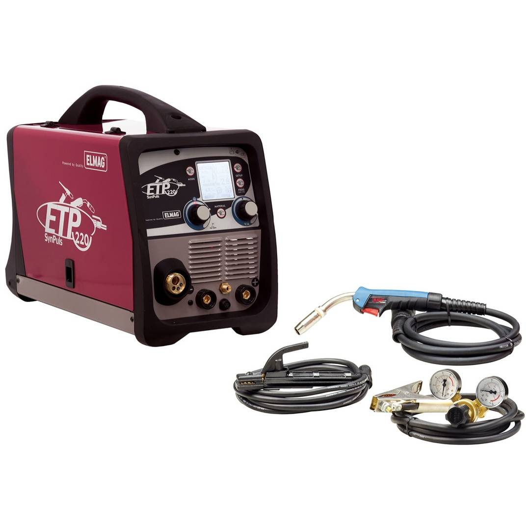 ELMAG Multifunktions-Schweißinverter, tragbar - ALU-SET, Mod. ETP 220 SynPuls - ALU-SET AlSi5 (3.2245)