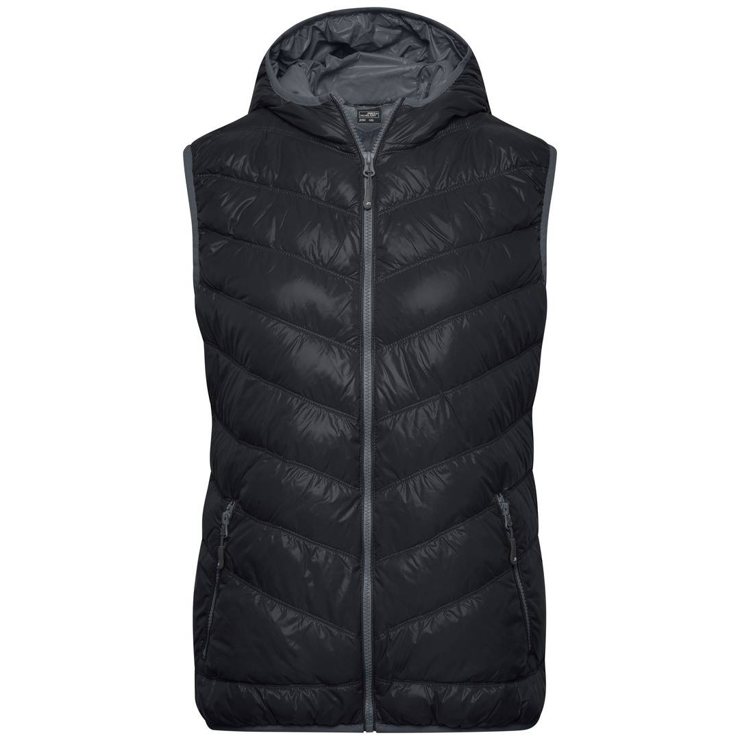 James & Nicholson Damen Daunenweste JN1061 Gr. M black/grey