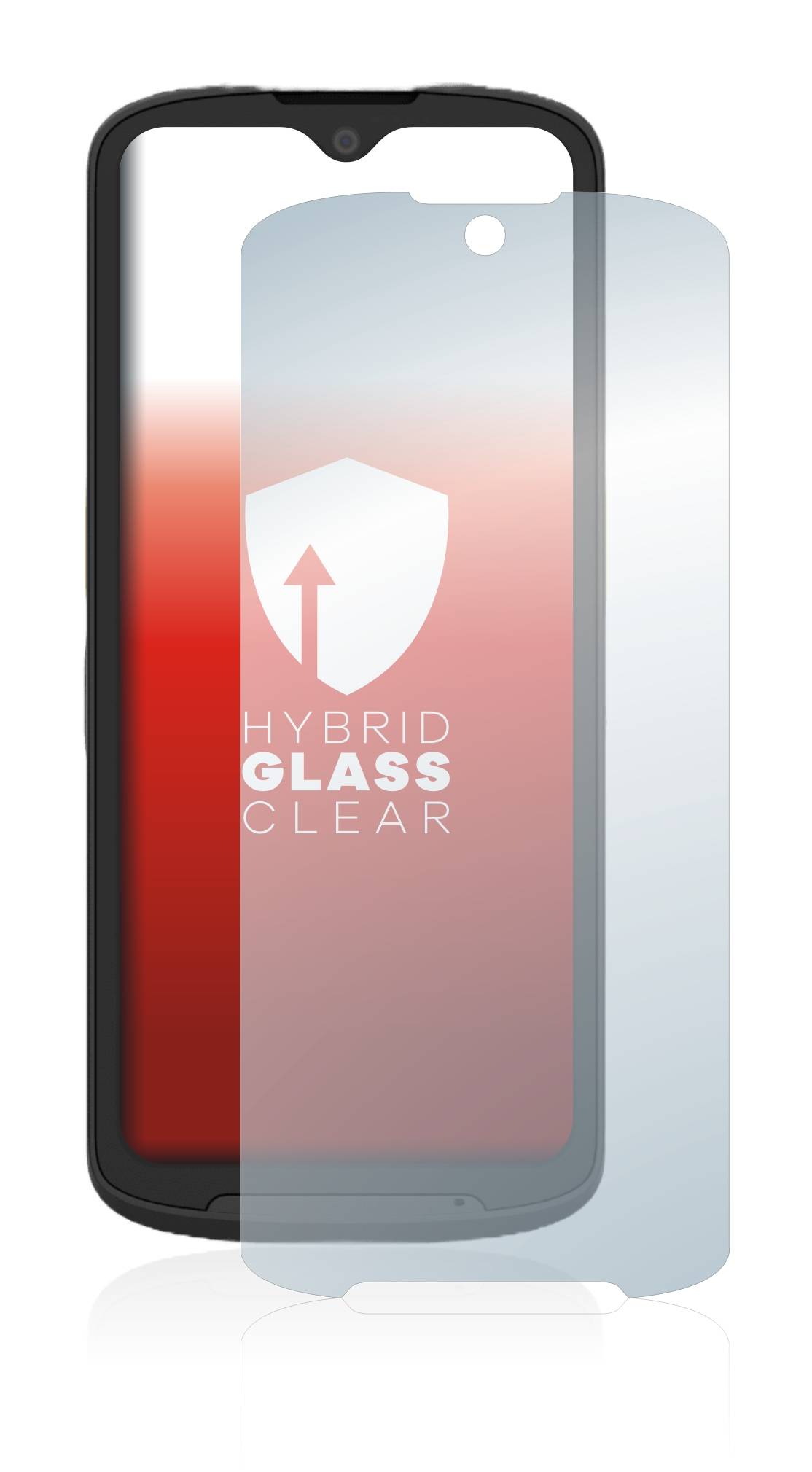 upscreen Hybrid Glass Clear Premium Schutzglas Folie für Zebra