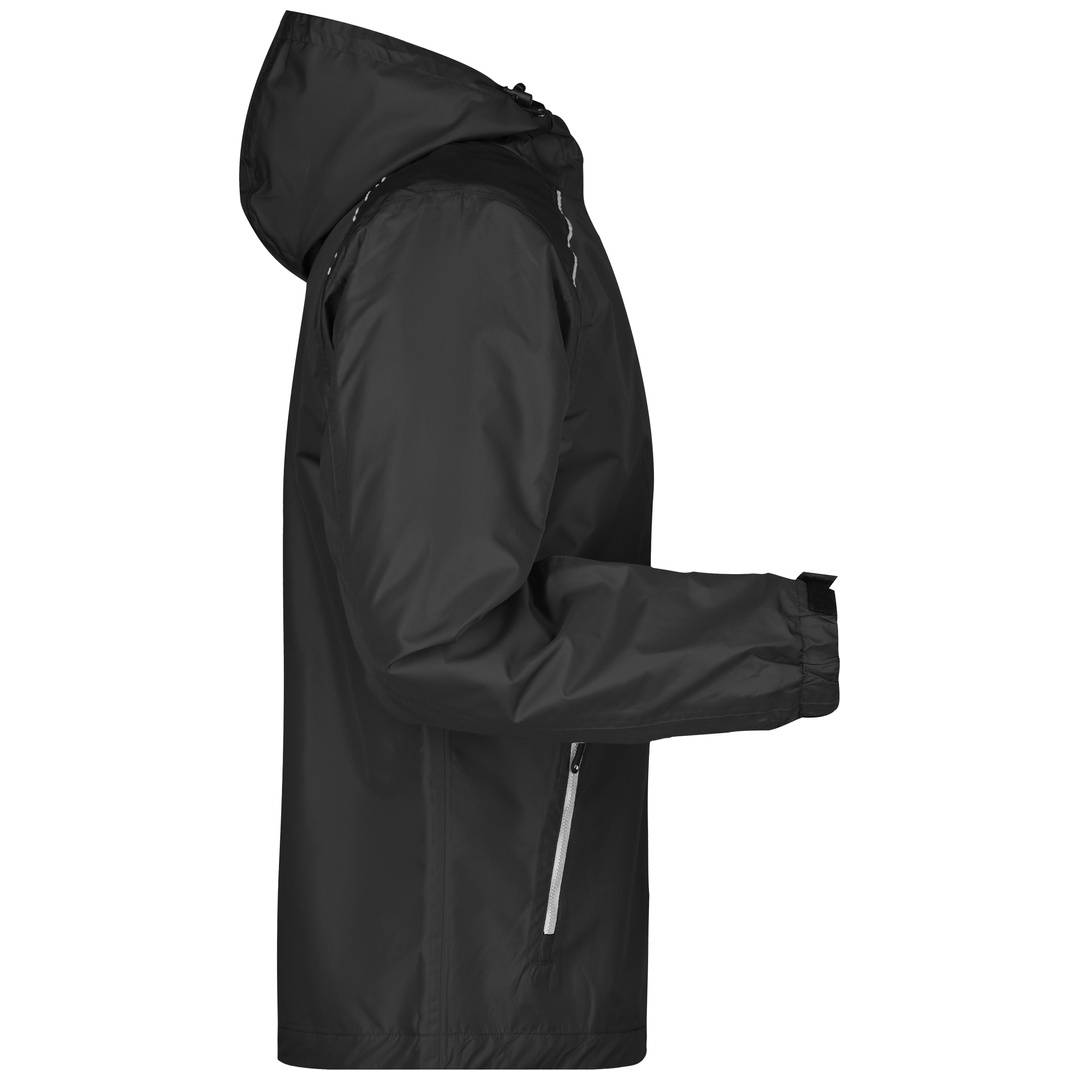 James & Nicholson Sportliche, funktionale Outdoorjacke Herren JN1118 Gr. 2XL black/silver