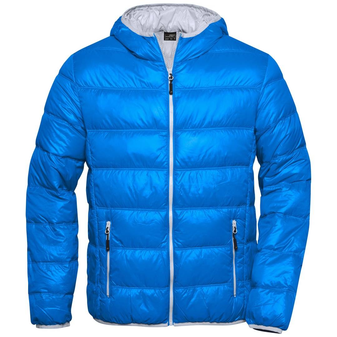 James & Nicholson Herren Daunenjacke JN1060 Gr. S blue/silver