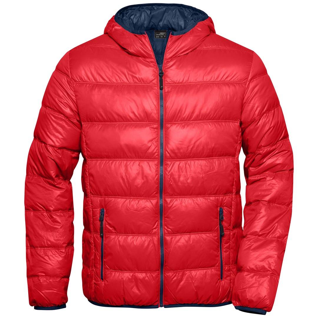 James & Nicholson Herren Daunenjacke JN1060 Gr. XL red/navy