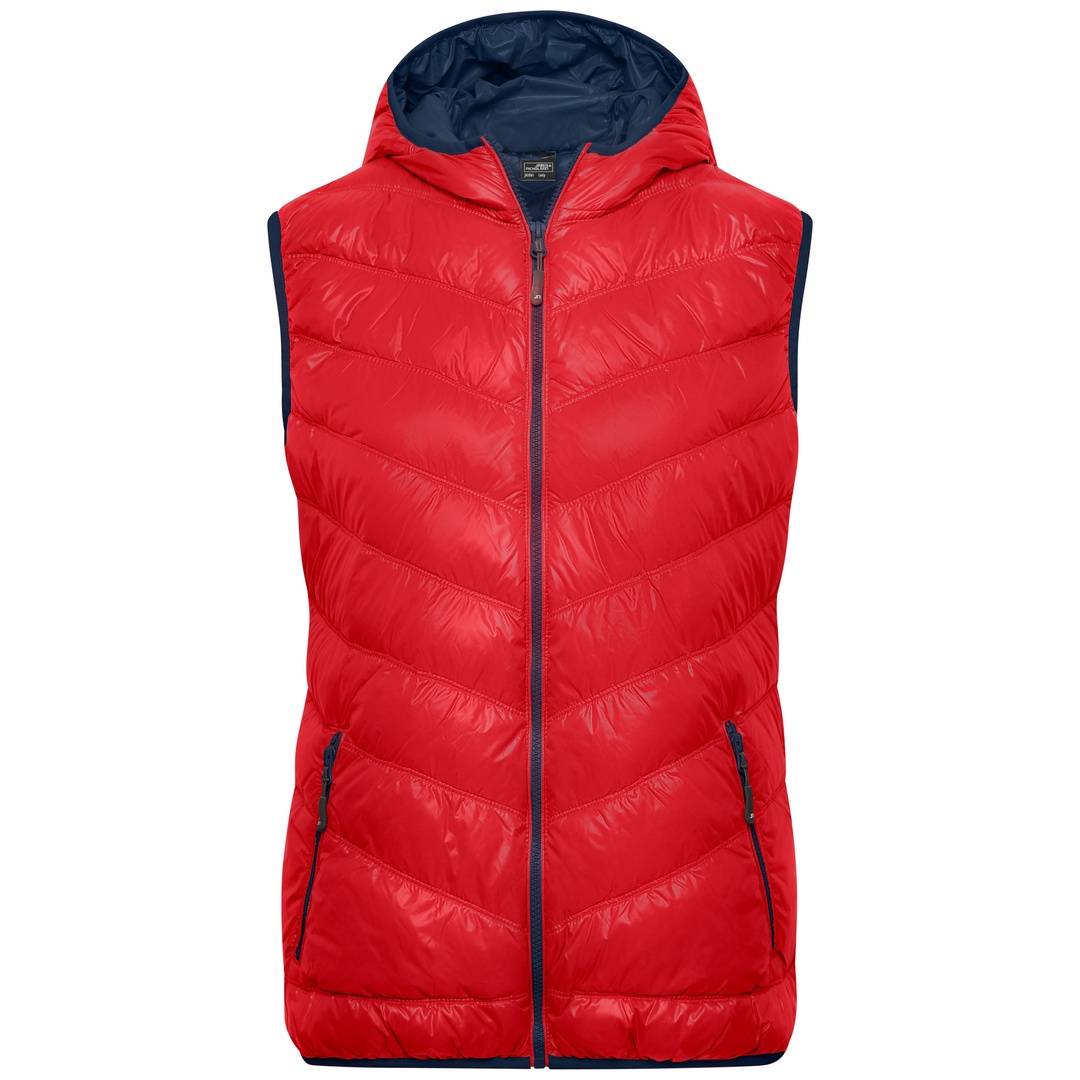 James & Nicholson Damen Daunenweste JN1061 Gr. 2XL red/navy