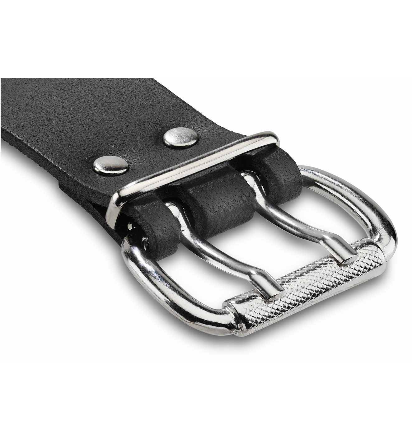 Ledergürtel Carsten, Doppeldorn, Länge 115 cm