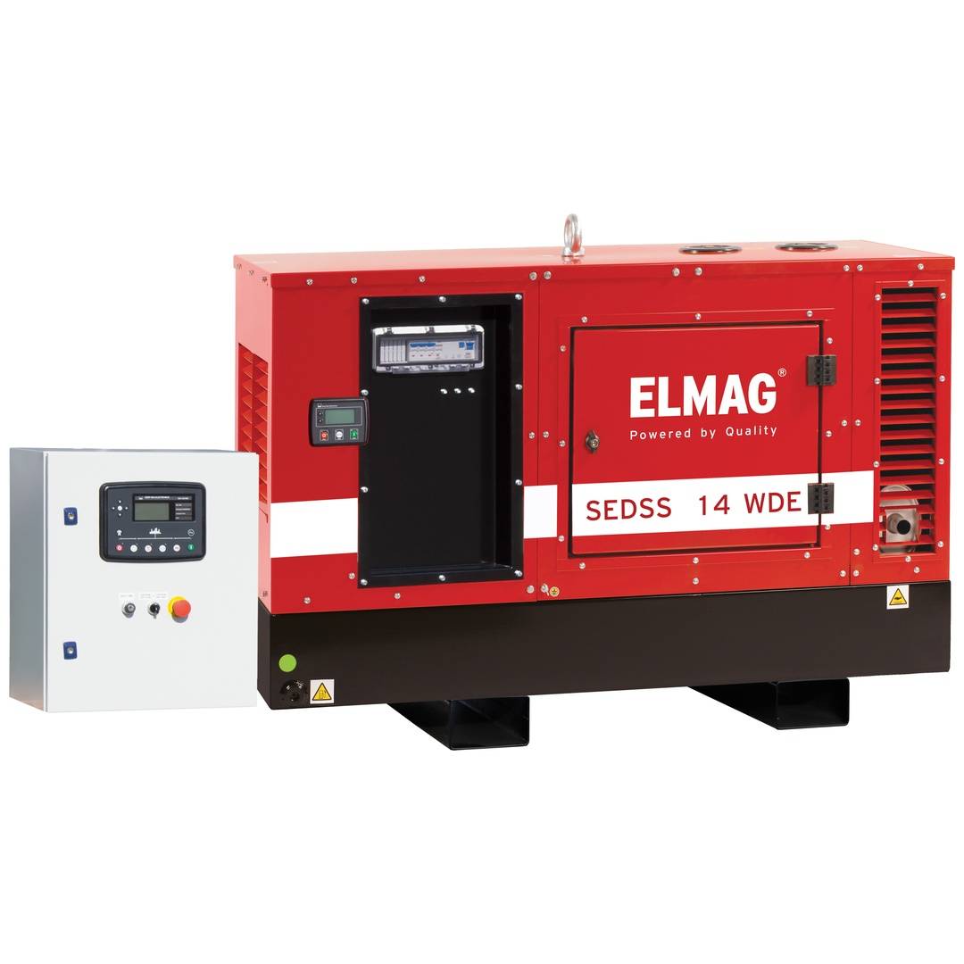 ELMAG Notstrom-Komplettpaket SEDSS 44WDE-ASS, DIESEL-Stromerzeuger mit KUBOTA V3800DIT Motor, (super-schallgedämmt)