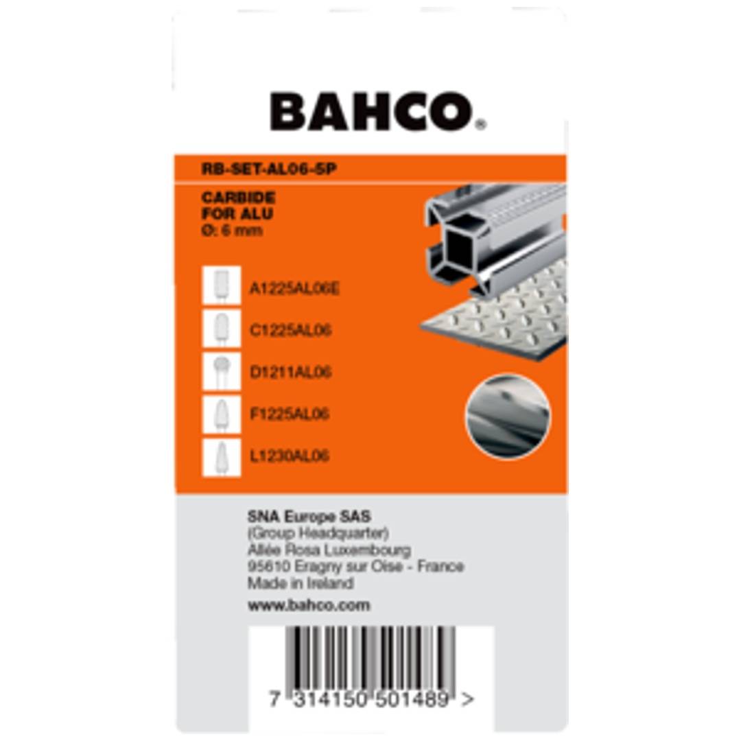 Bahco Hartmetall-Frässtifte-Satz für Aluminium, 5-tlg