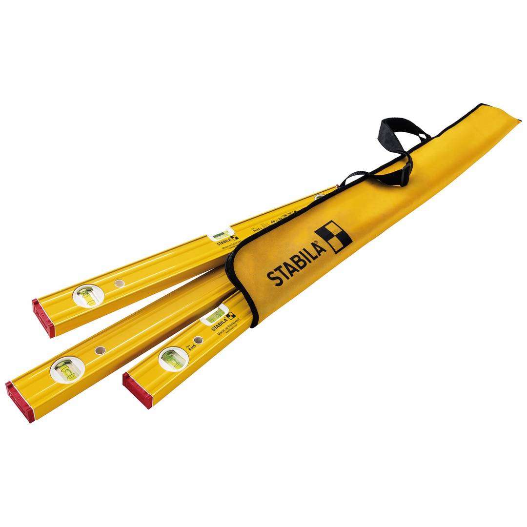 Stabila PRO SET 80 AS, 4-teiliges Wasserwaagen-Set: 120 cm / 60 cm / 30 cm