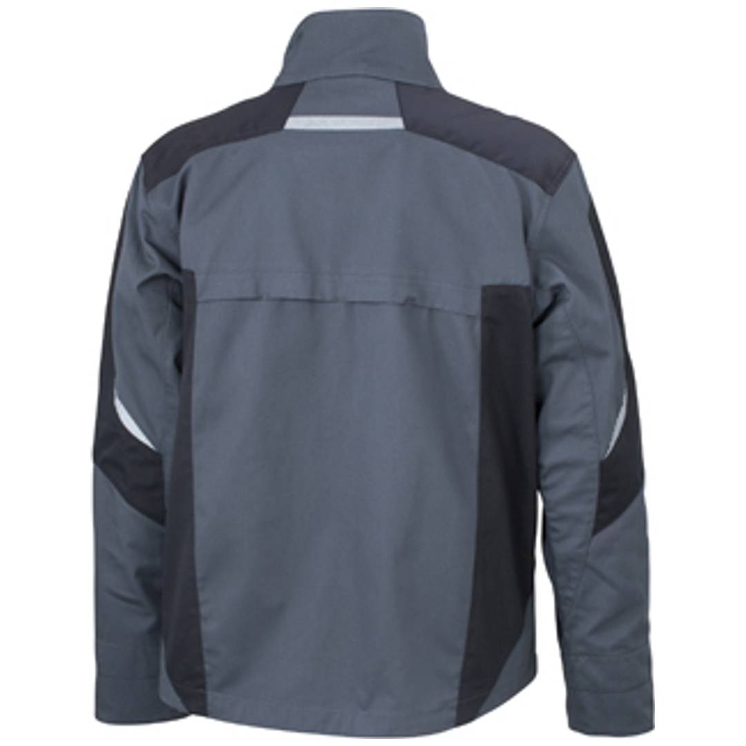 James & Nicholson Arbeitsjacke JN821 Gr. XL grau/schwarz