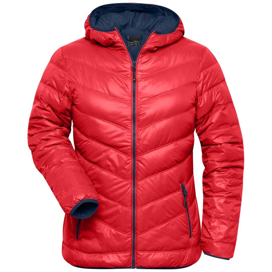 James & Nicholson Damen Daunenjacke JN1059 Gr. S red/navy