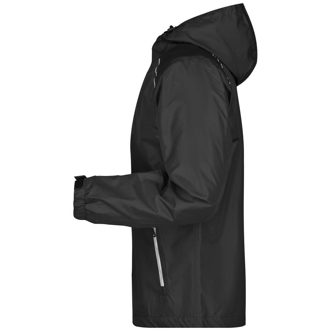 James & Nicholson Sportliche, funktionale Outdoorjacke Herren JN1118 Gr. 3XL black/silver
