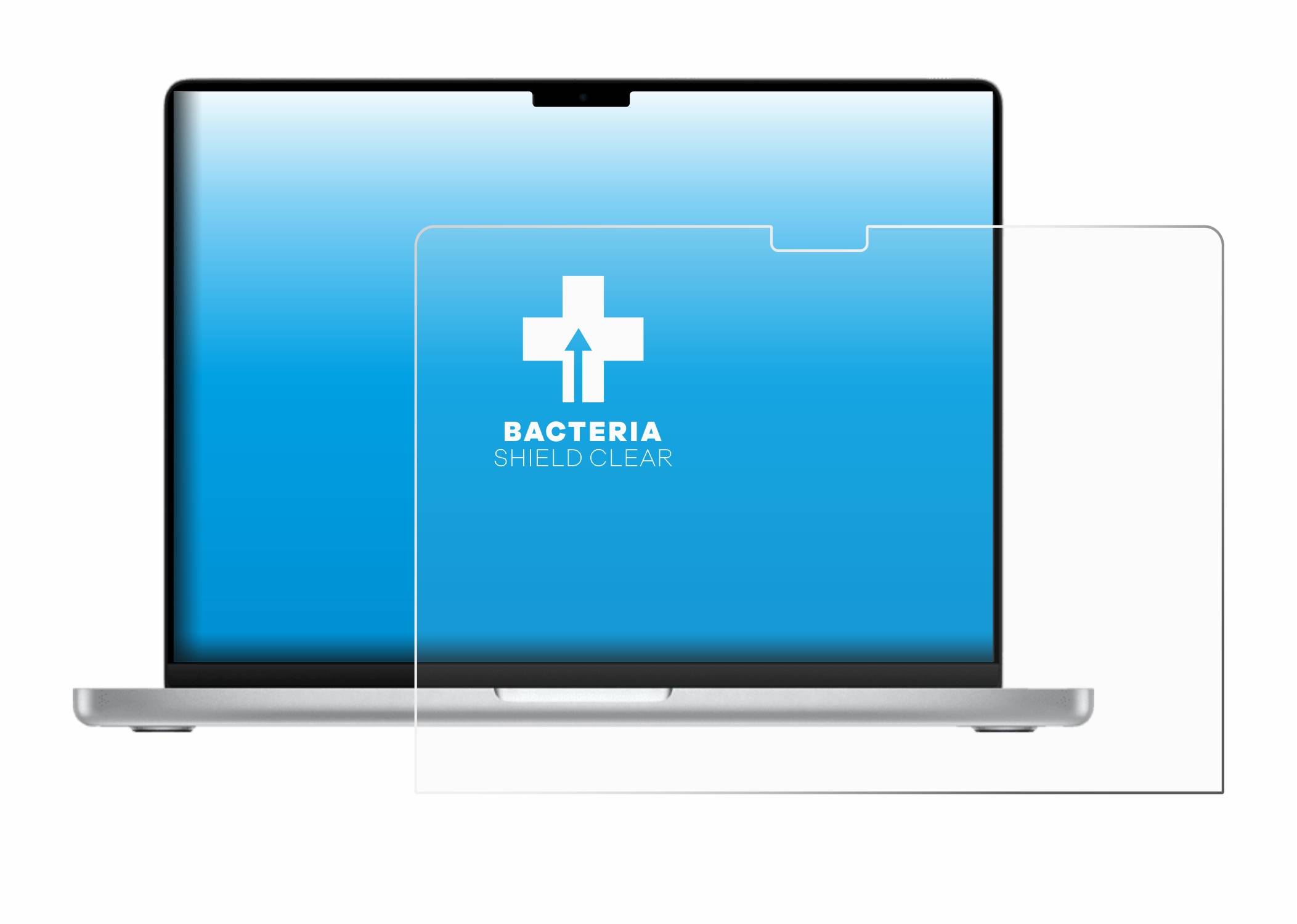 upscreen Bacteria Shield Clear Premium Antibakterielle Displayschutzfolie für Apple MacBook