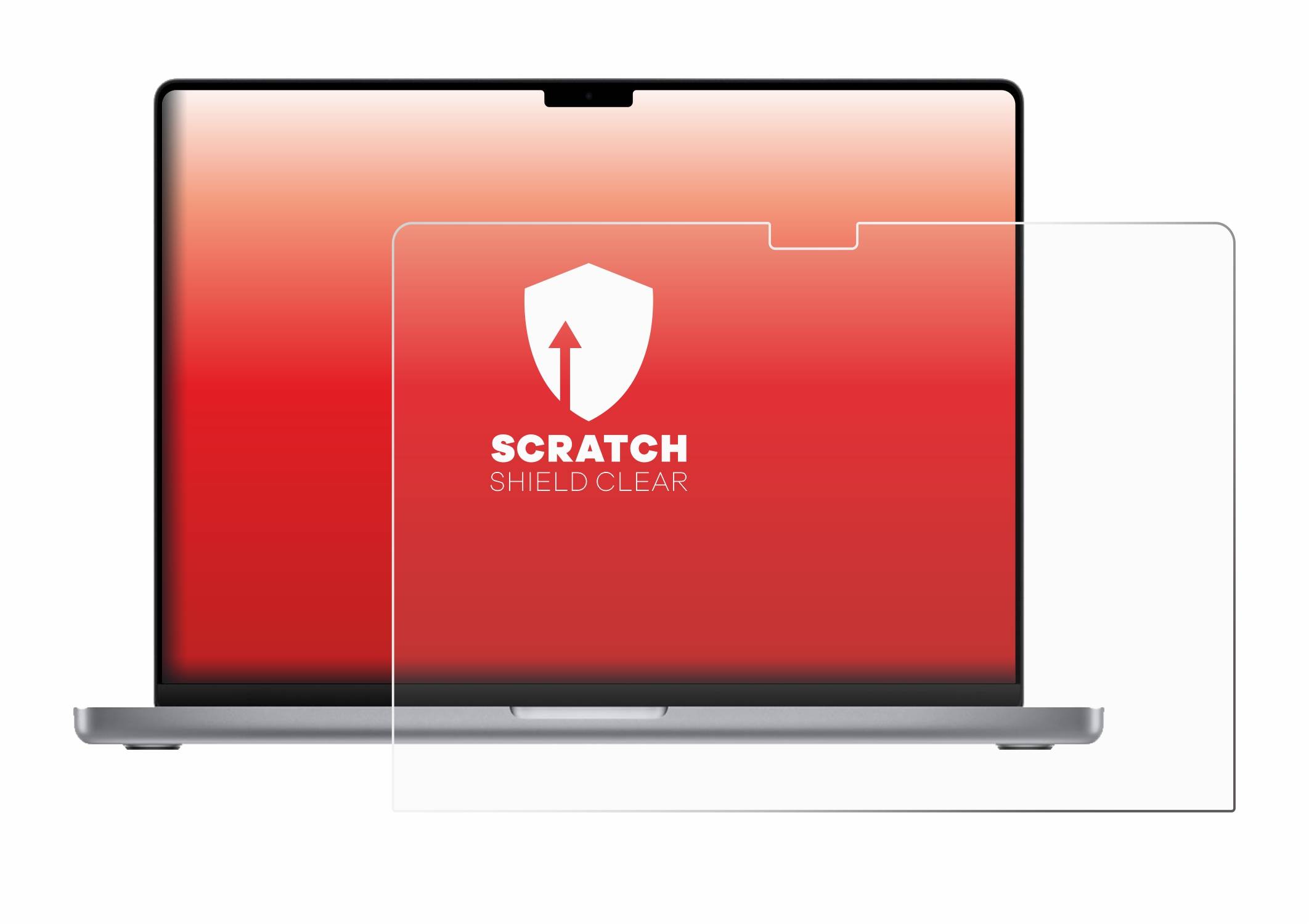 upscreen Schutzfolie für Apple MacBook Pro 16" 2023 Kratzschutz Anti-Fingerprint Klar