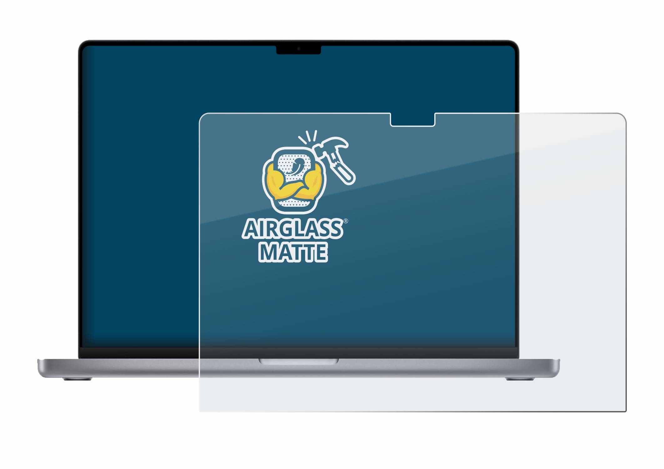 BROTECT AirGlass Flexible Schutz Glas Folie für Apple MacBook Pro 16" 2023 Matt Entspiegelt