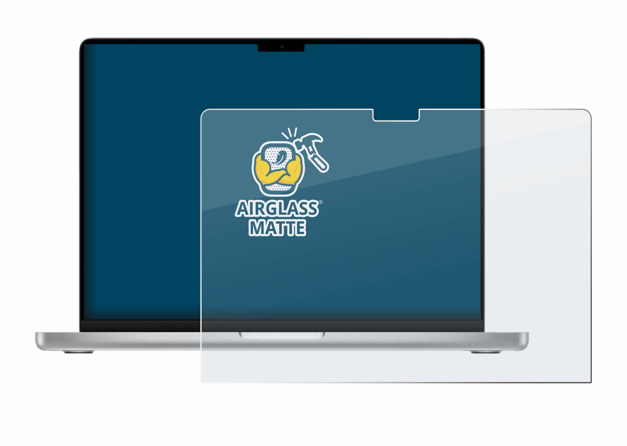 BROTECT AirGlass Flexible Schutz Glas Folie für Apple MacBook Pro 14" 2023 M2 Matt Entspiegelt