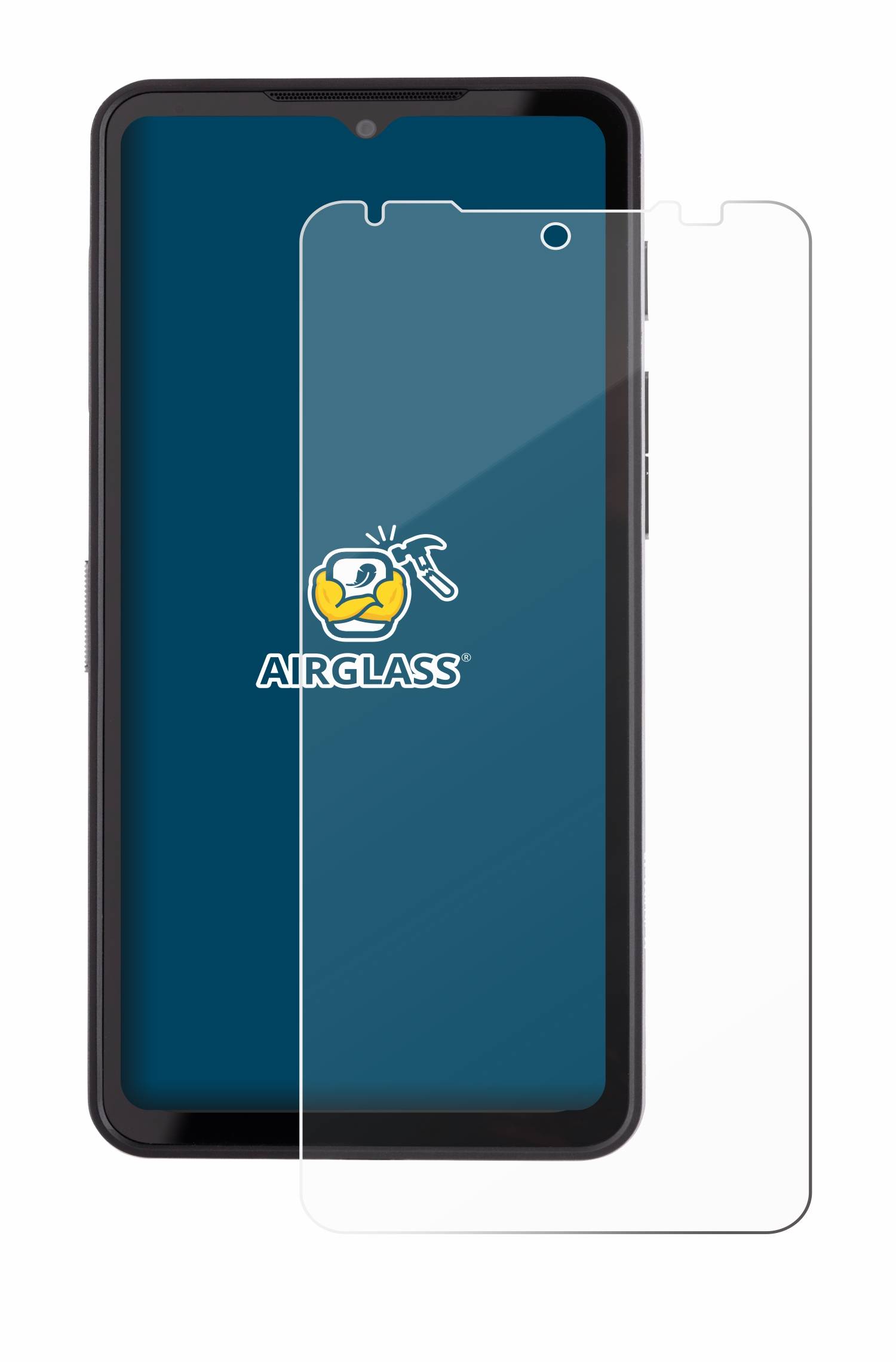 BROTECT AirGlass Flexible Schutz Glas Folie für Caterpillar Cat S75 Klar Transparent