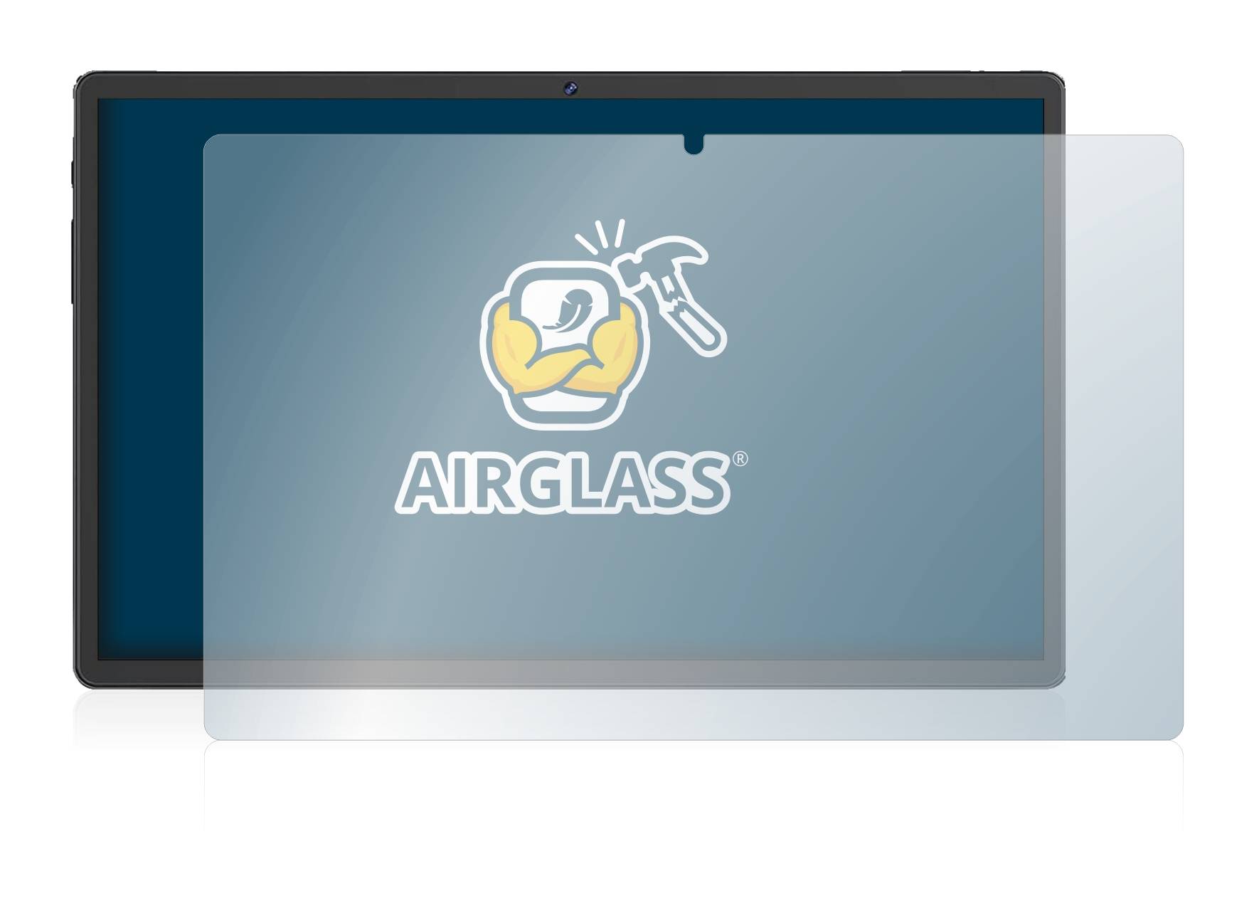 BROTECT AirGlass Flexible Schutz Glas Folie für Sebbe Facetel Tablet Q10 Klar Transparent