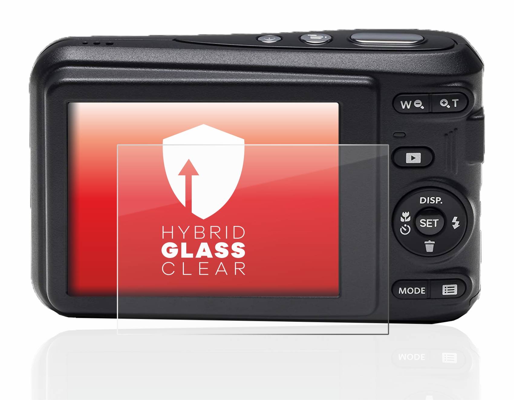 upscreen Hybrid Glass Clear Premium Schutzglas Folie für Kodak Pixpro