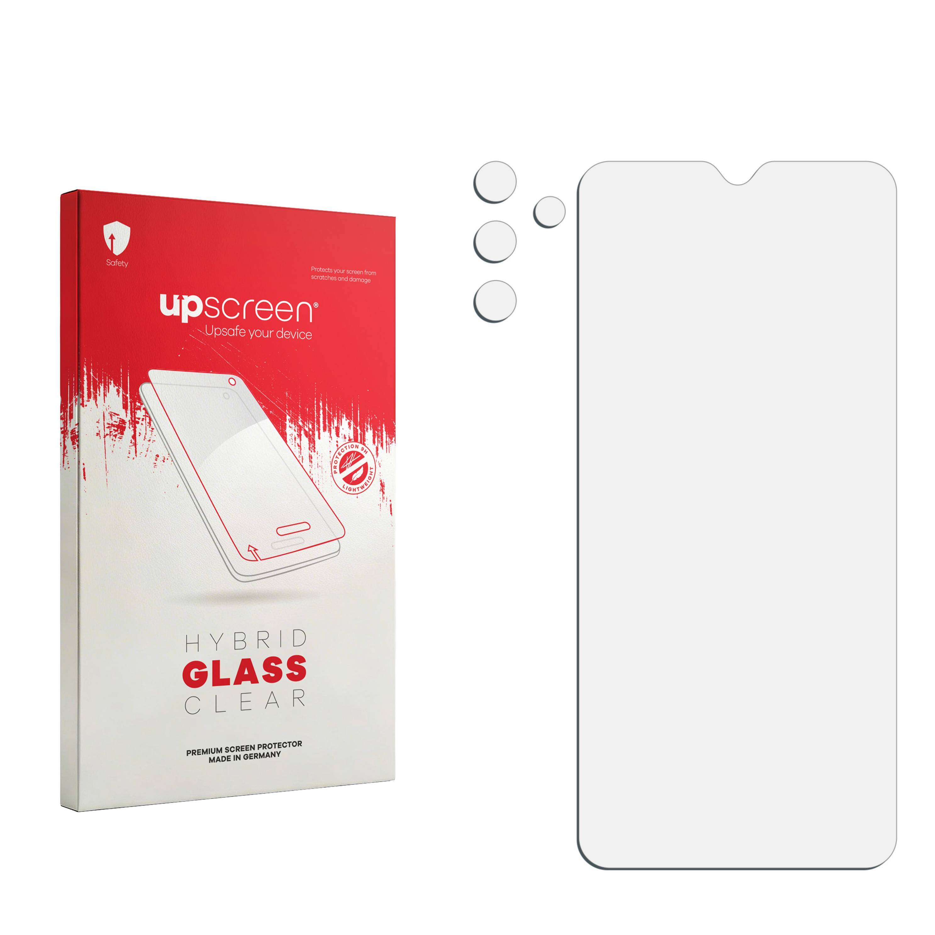 upscreen Flexible Schutz Glas Folie für Samsung Galaxy A23 5G (Display+Kamera) Schutzglas 9H Hybridglas Klar