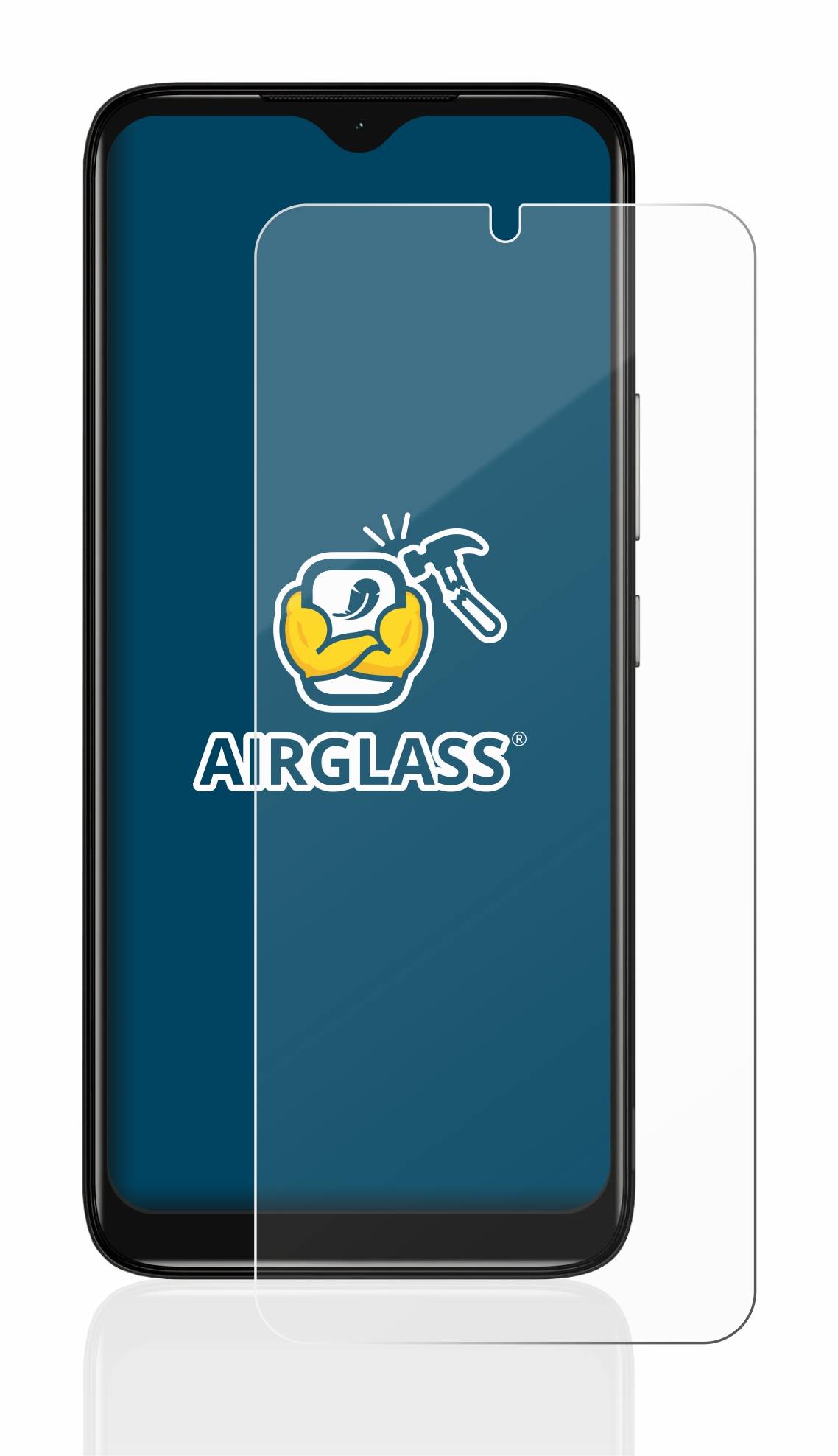 BROTECT AirGlass Flexible Schutz Glas Folie für Nokia C12 Pro Klar Transparent