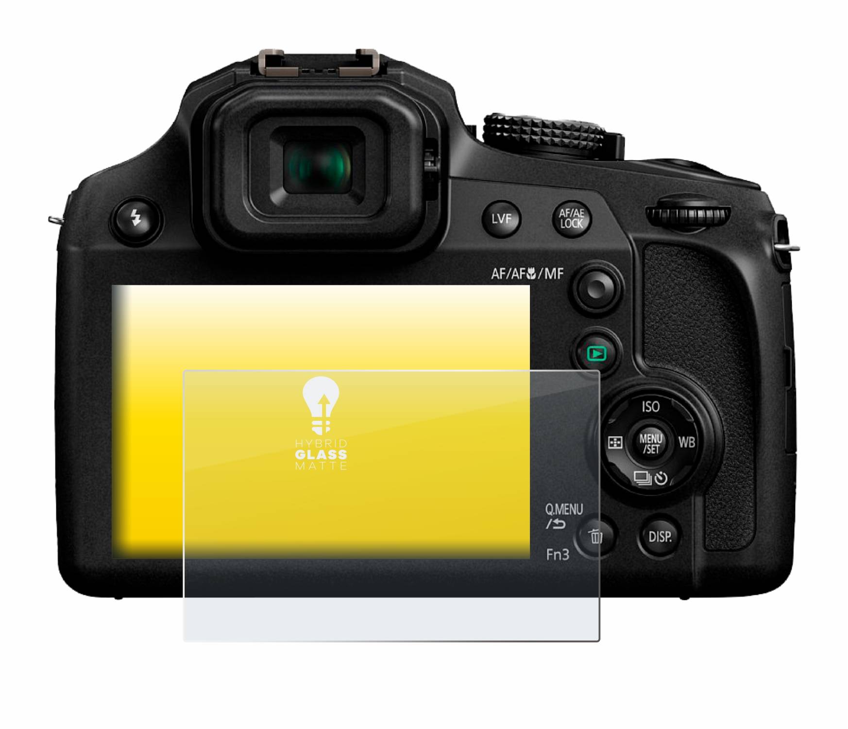 upscreen Hybrid Glass Matte Premium Schutzglas Folie für Panasonic Lumix
