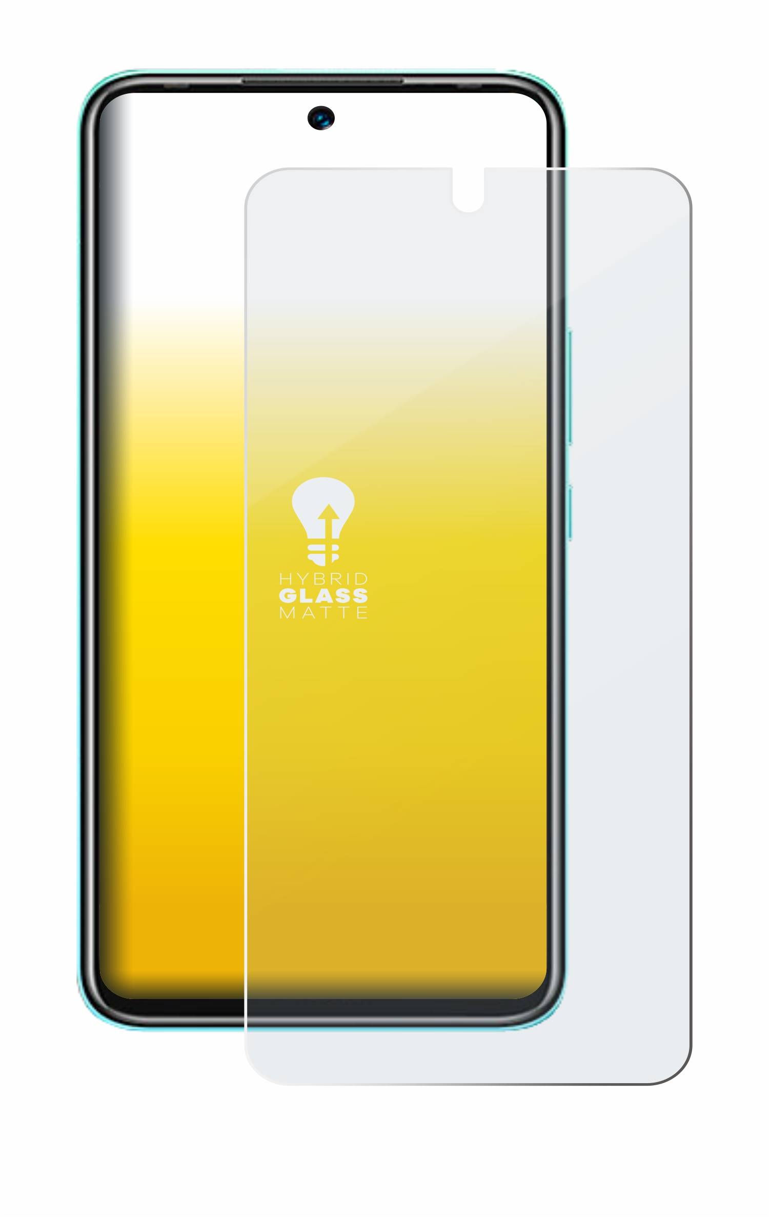 upscreen Flexible Schutz Glas Folie für Infinix Hot 12 Play Schutzglas 9H Hybridglas Matt Entspiegelt