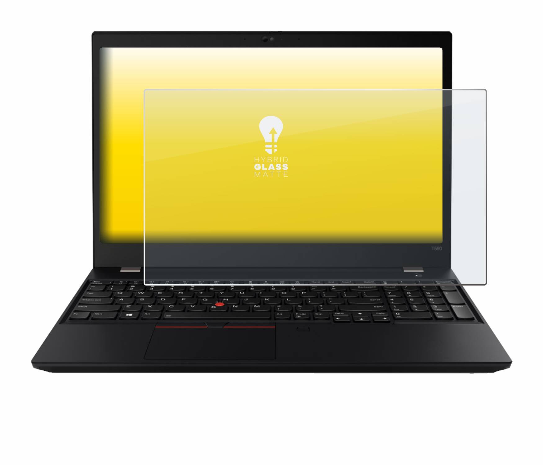 upscreen Hybrid Glass Matte Premium Schutzglas Folie für Lenovo ThinkPad T590