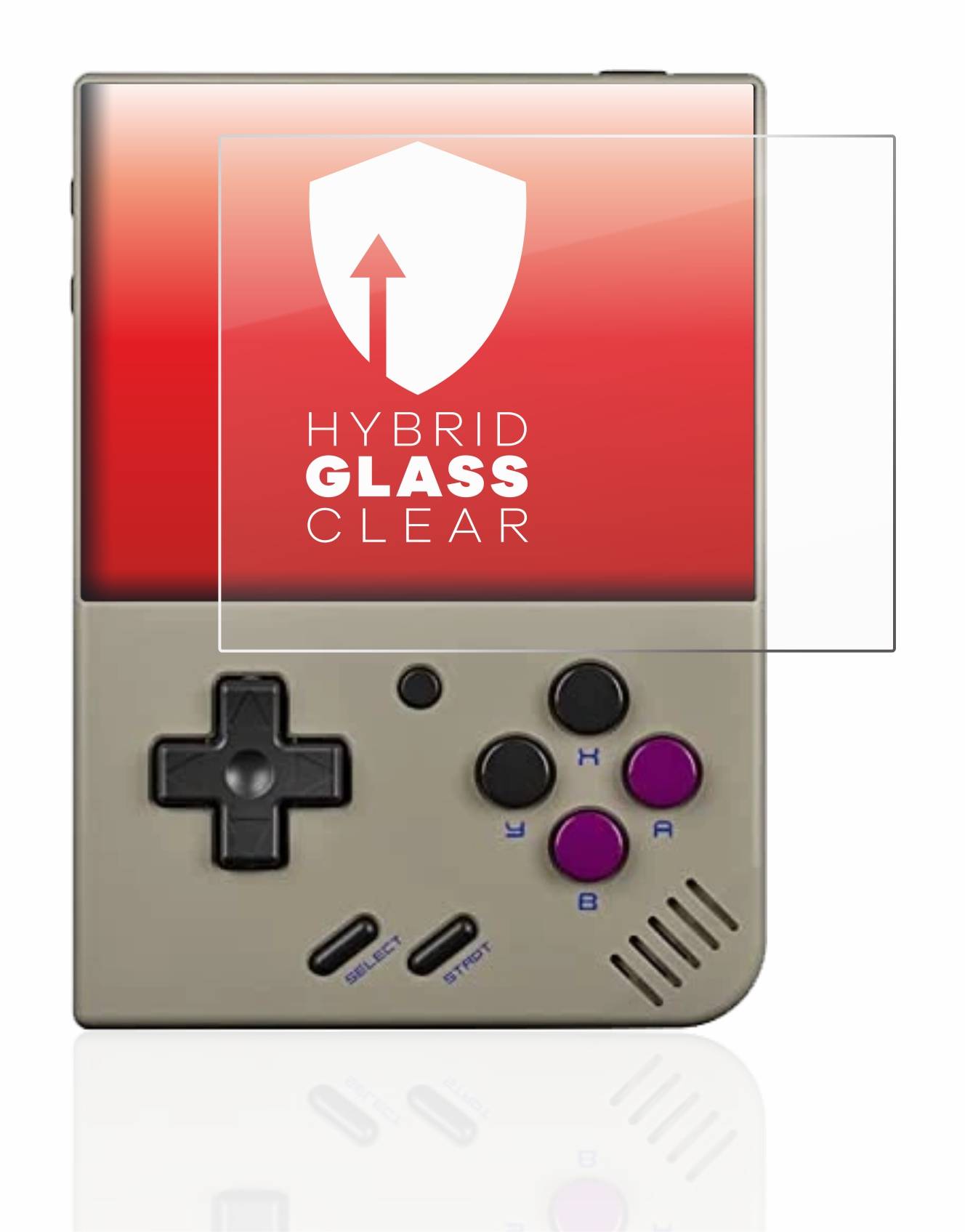 upscreen Flexible Schutz Glas Folie für Miyoo Mini Plus Schutzglas 9H Hybridglas Klar