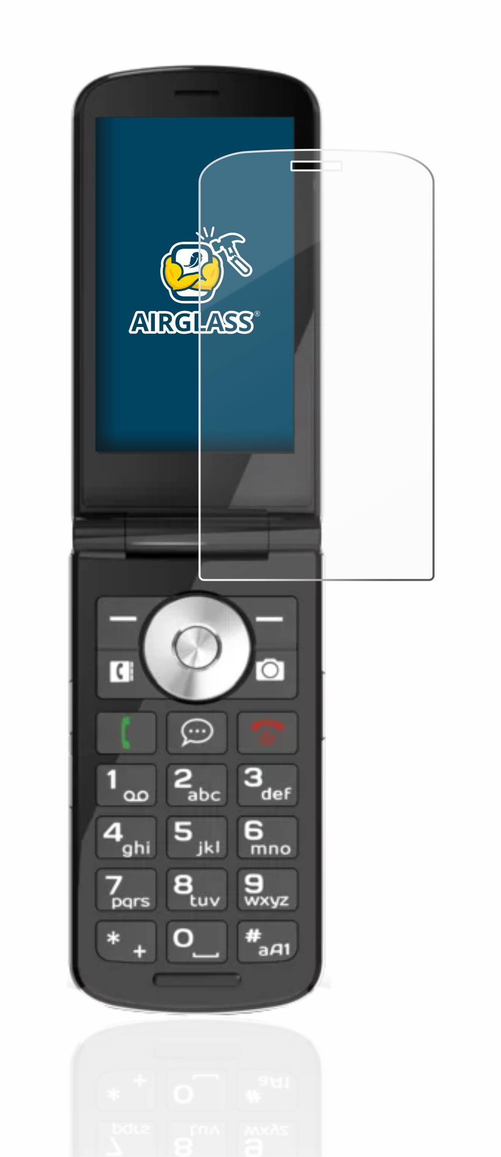 BROTECT AirGlass Flexible Schutz Glas Folie für Emporia TOUCHsmart.2 Klar Transparent