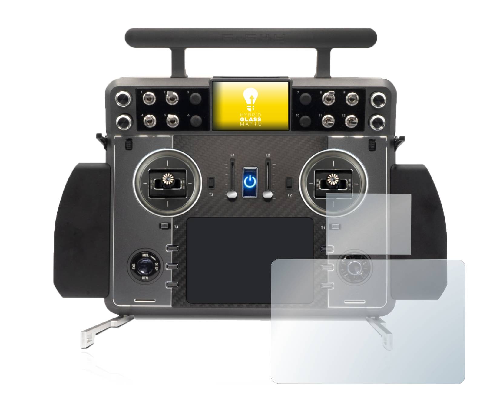 upscreen Flexible Schutz Glas Folie für FrSky Tandem XE 2 Schutzglas 9H Hybridglas Matt Entspiegelt