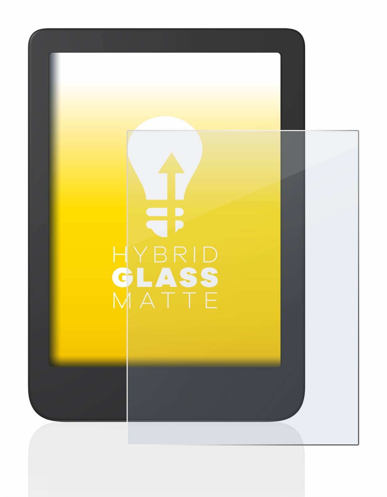 upscreen Flexible Schutz Glas Folie für Tolino Shine 4 / 5 / 5 Color 2024 Schutzglas 9H Hybridglas Matt Entspiegelt