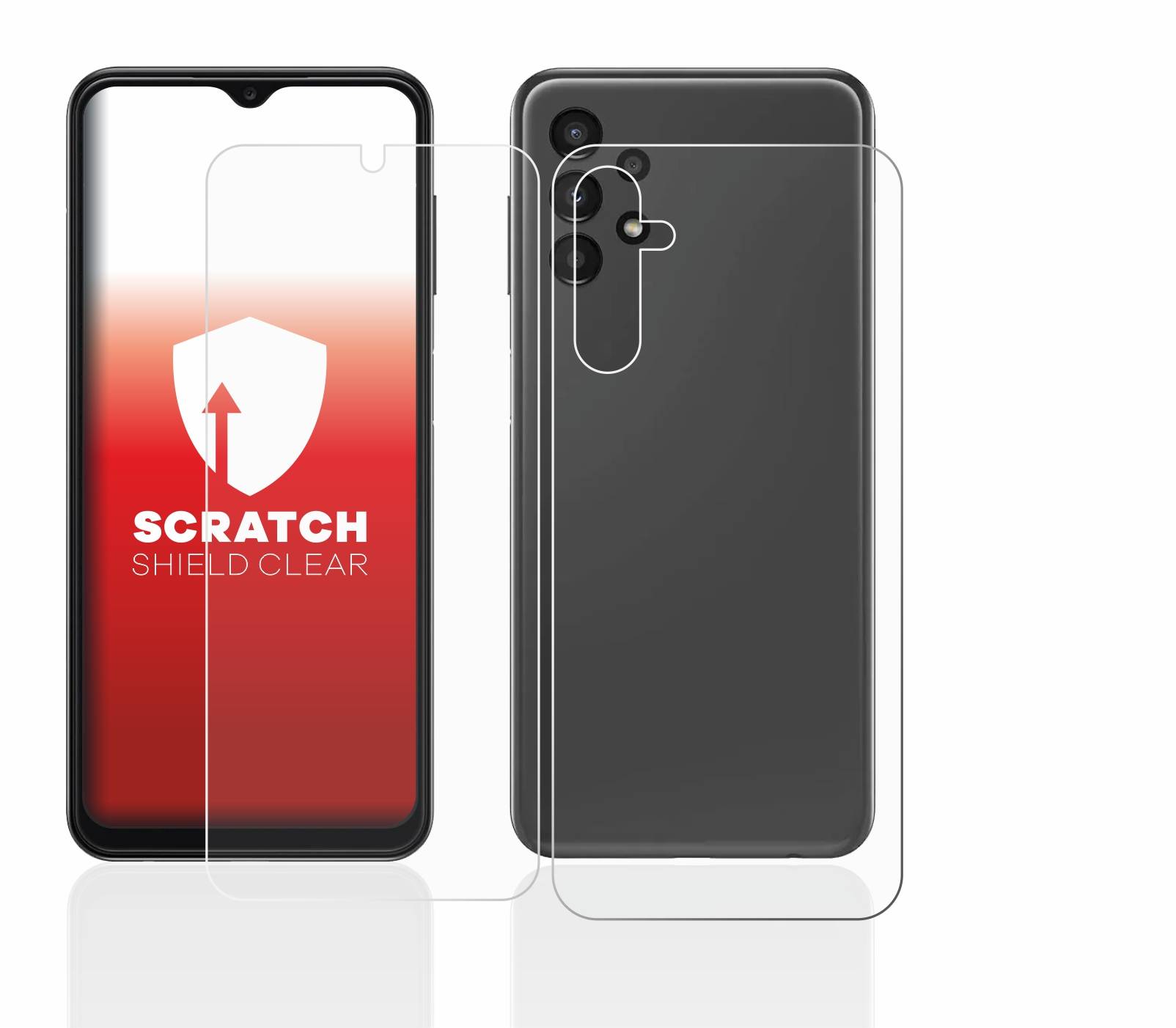 upscreen Schutzfolie für Samsung Galaxy A14 4G (Display+Rückseite) Kratzschutz Anti-Fingerprint Klar