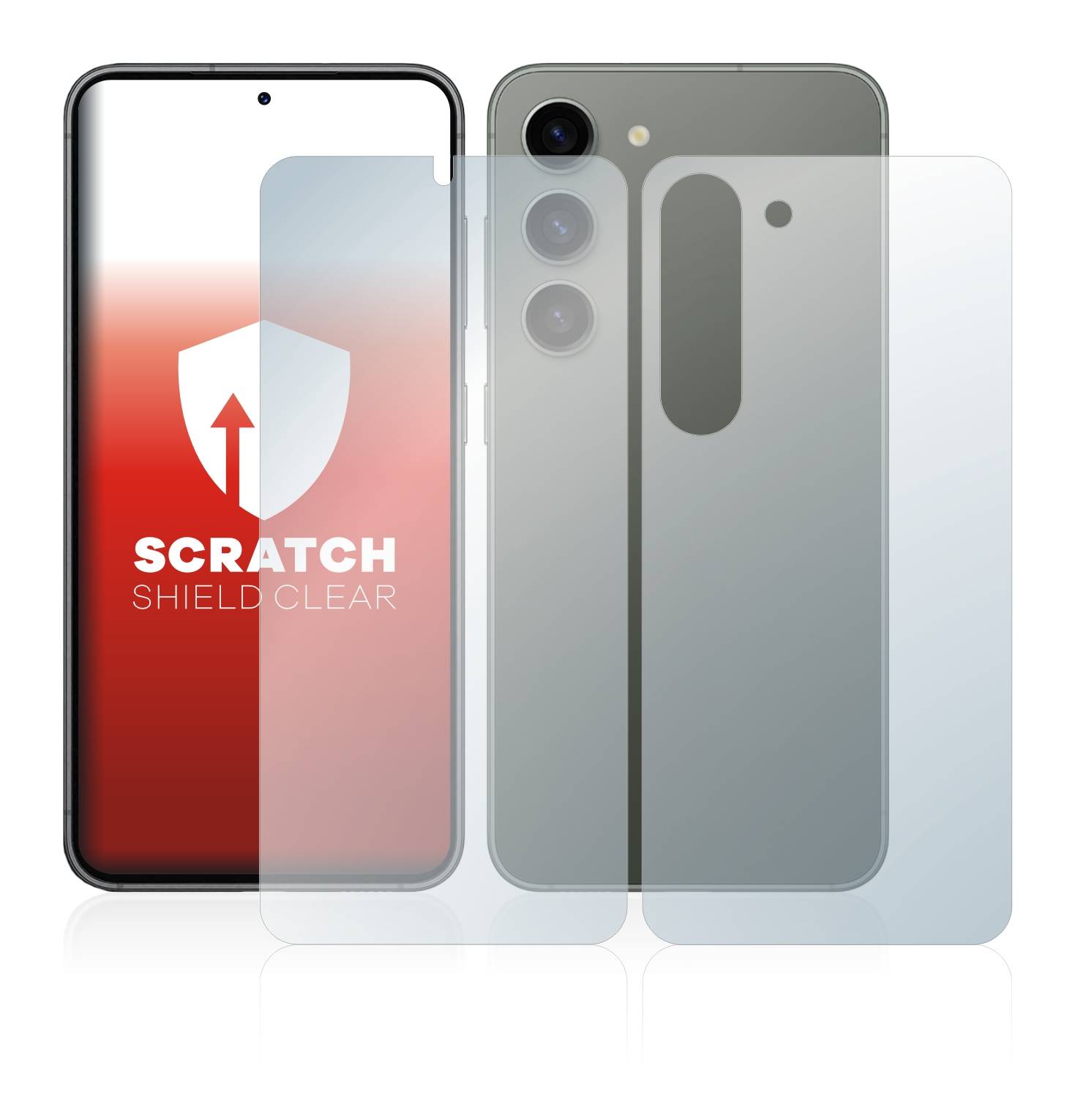 upscreen Schutzfolie für Samsung Galaxy S23 Plus (Display+Rückseite) Kratzschutz Anti-Fingerprint Klar
