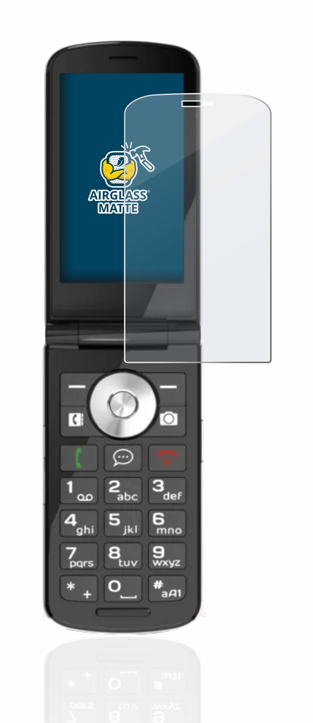 BROTECT AirGlass Flexible Schutz Glas Folie für Emporia TOUCHsmart.2 Matt Entspiegelt