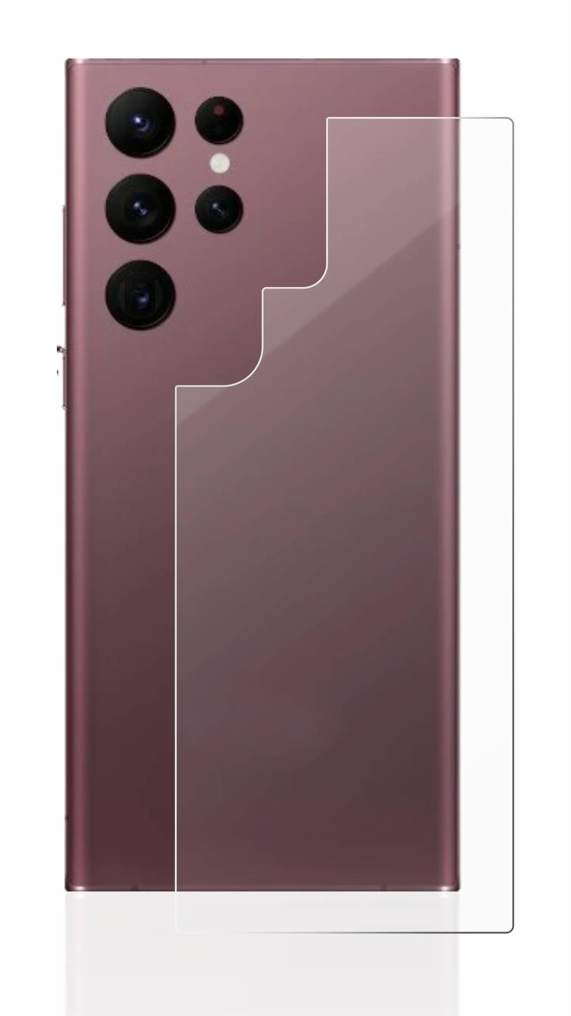 BROTECT AirGlass Flexible Schutz Glas Folie für Samsung Galaxy S22 Ultra 5G Enterprise Edition (Rückseite) Klar