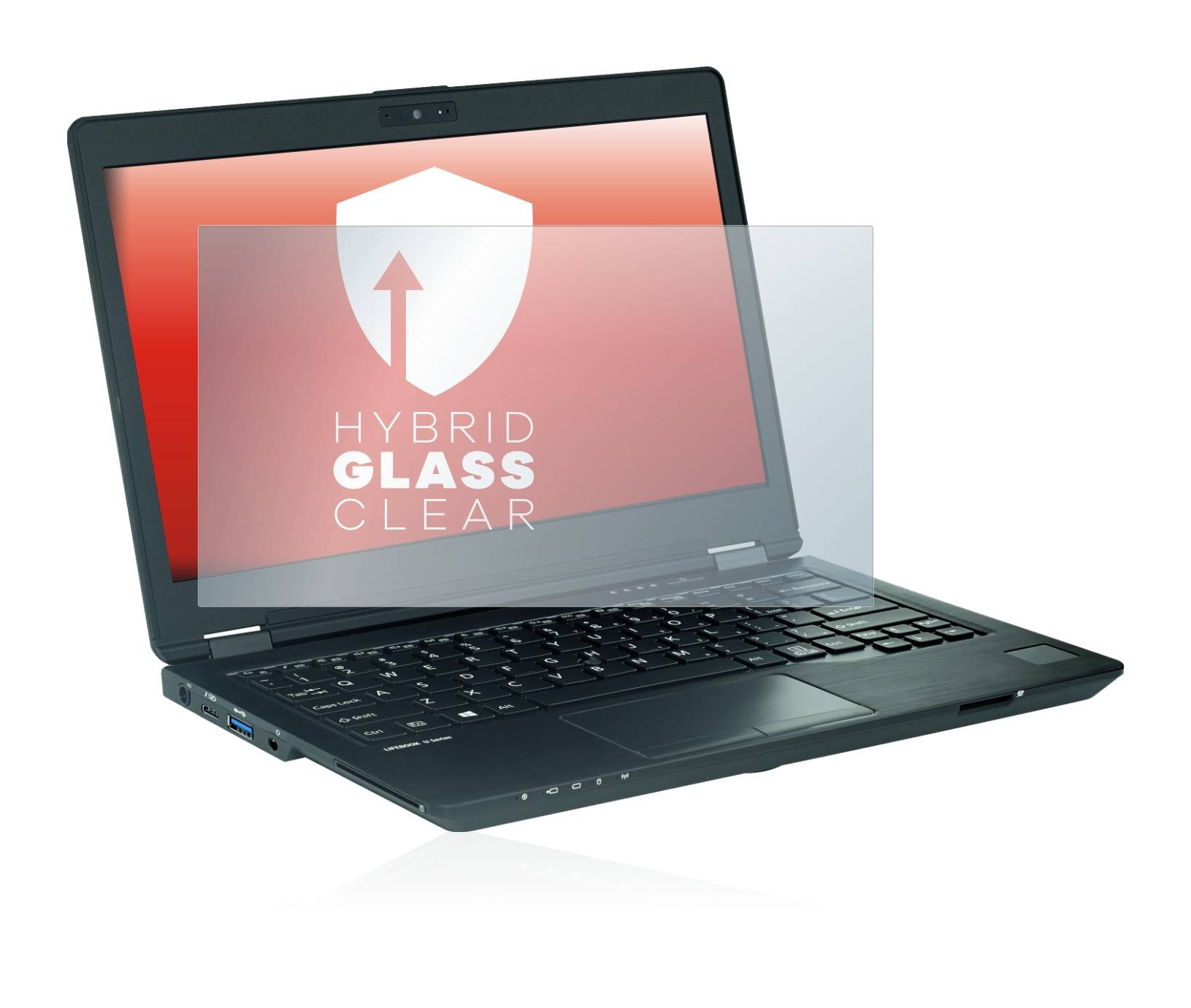 upscreen Hybrid Glass Clear Premium Schutzglas Folie für Fujitsu Lifebook