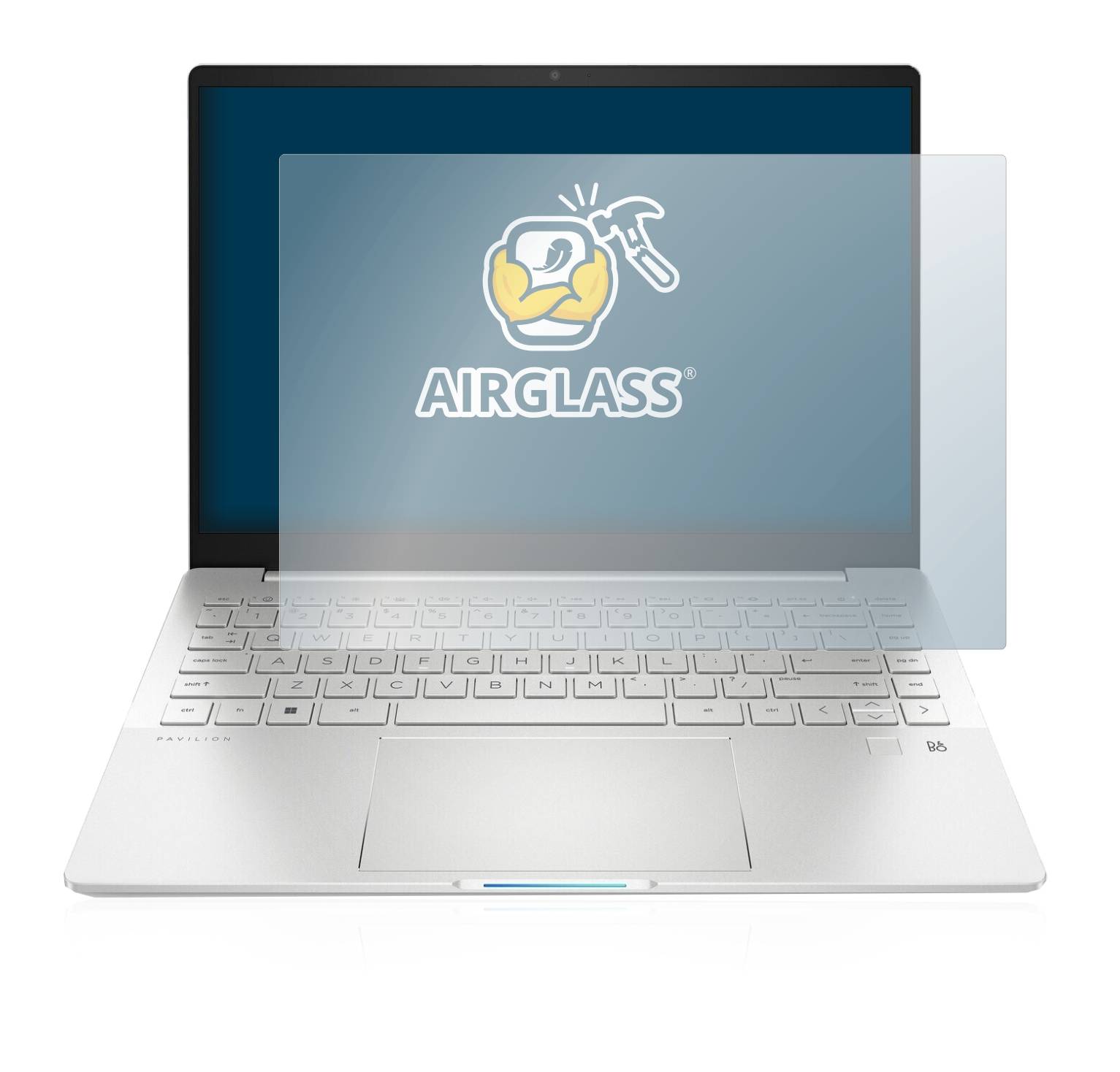 BROTECT AirGlass Flexible Schutz Glas Folie für HP Pavilion Plus 14-eh Klar Transparent
