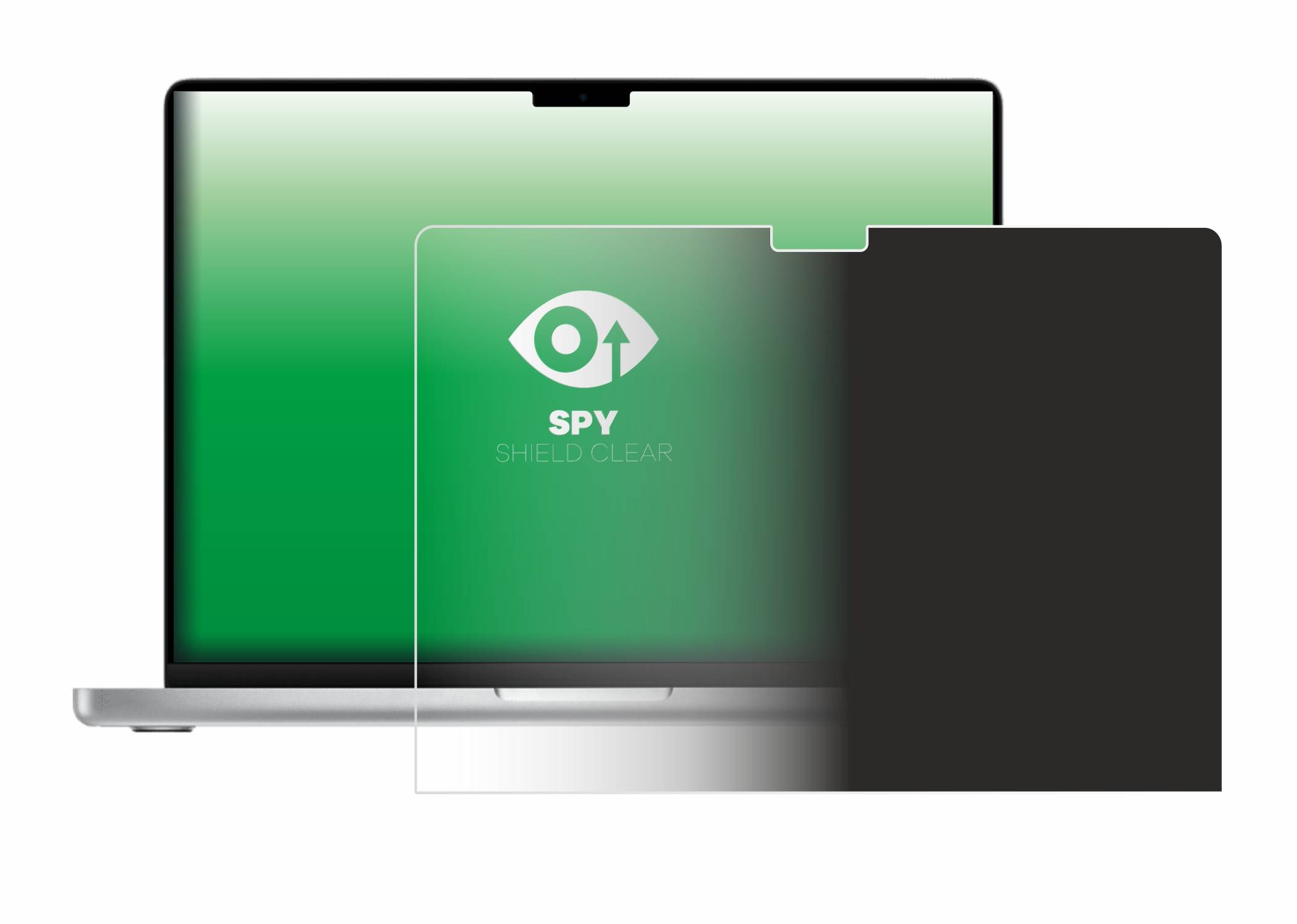 upscreen Blickschutzfolie für Apple MacBook Pro 14" 2023 M2 Anti-Spy Privacy Blaulichtschutz Sichtschutzfolie