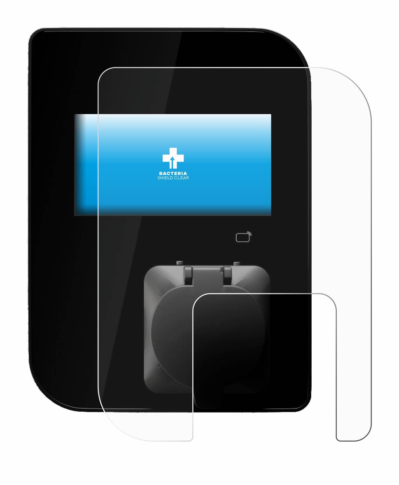 upscreen Bacteria Shield Clear Premium Antibakterielle Displayschutzfolie für Wallbox Copper