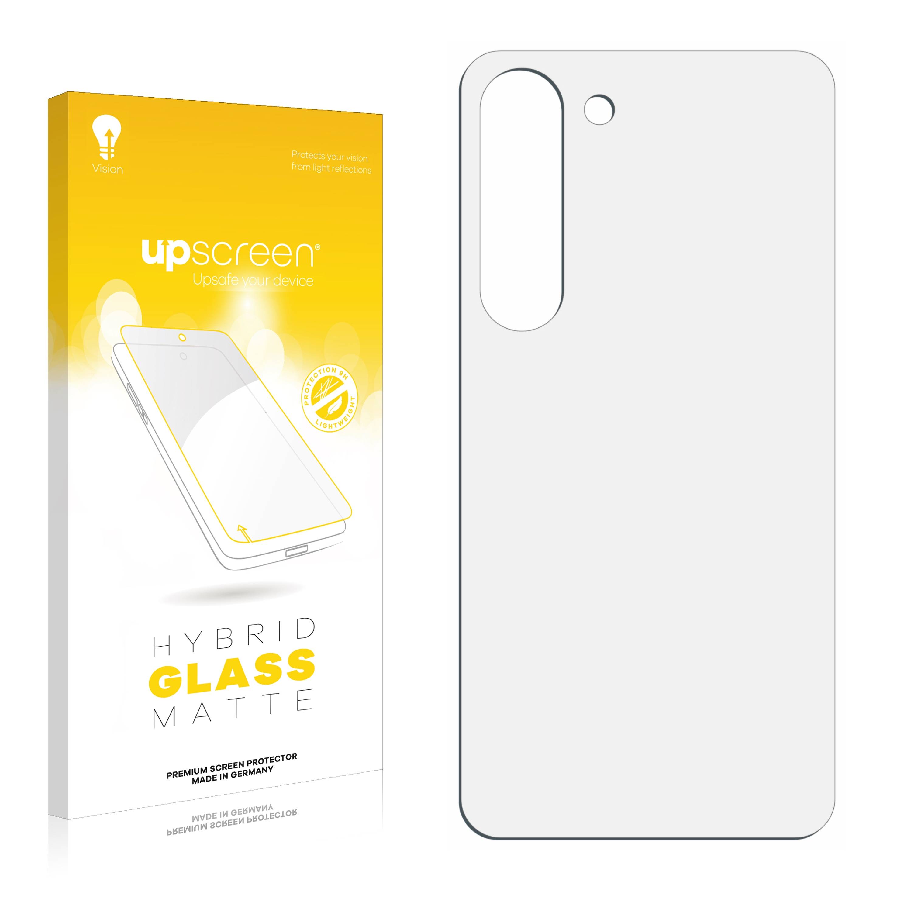 upscreen Flexible Schutz Glas Folie für Samsung Galaxy S23 (Rückseite) Schutzglas 9H Hybridglas Matt Entspiegelt
