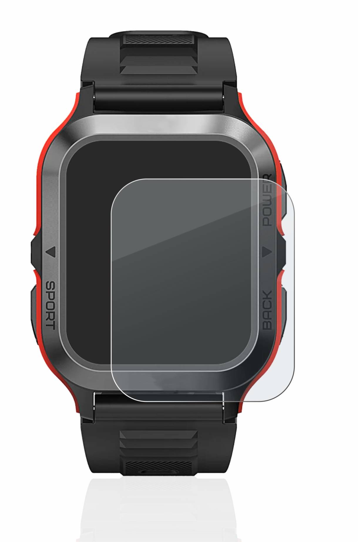 upscreen Hybrid Glass Matte Premium Schutzglas Folie für Kospet Tank