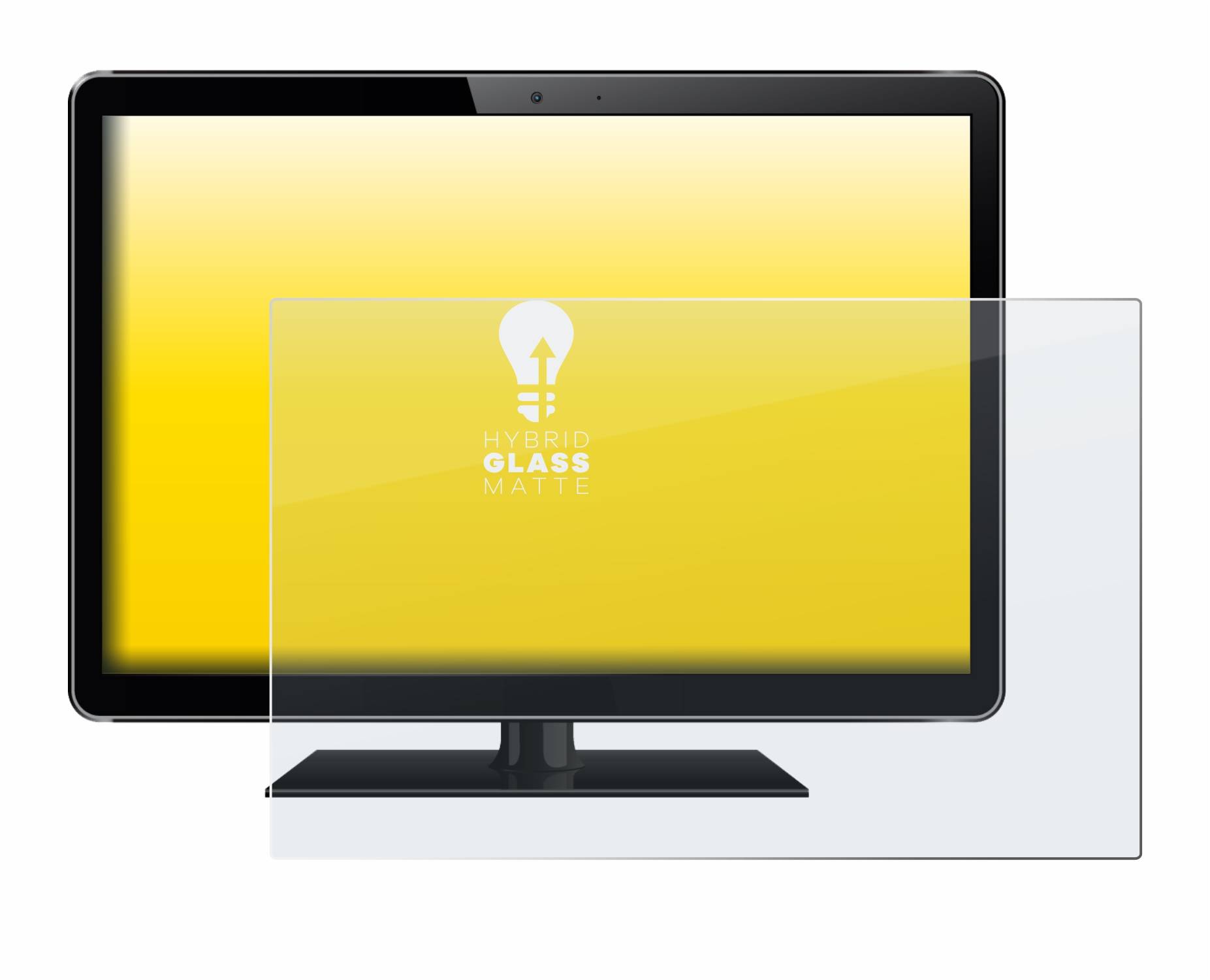 upscreen Hybrid Glass Matte Premium Schutzglas Folie für Flachbildschirme mit 15 Zoll