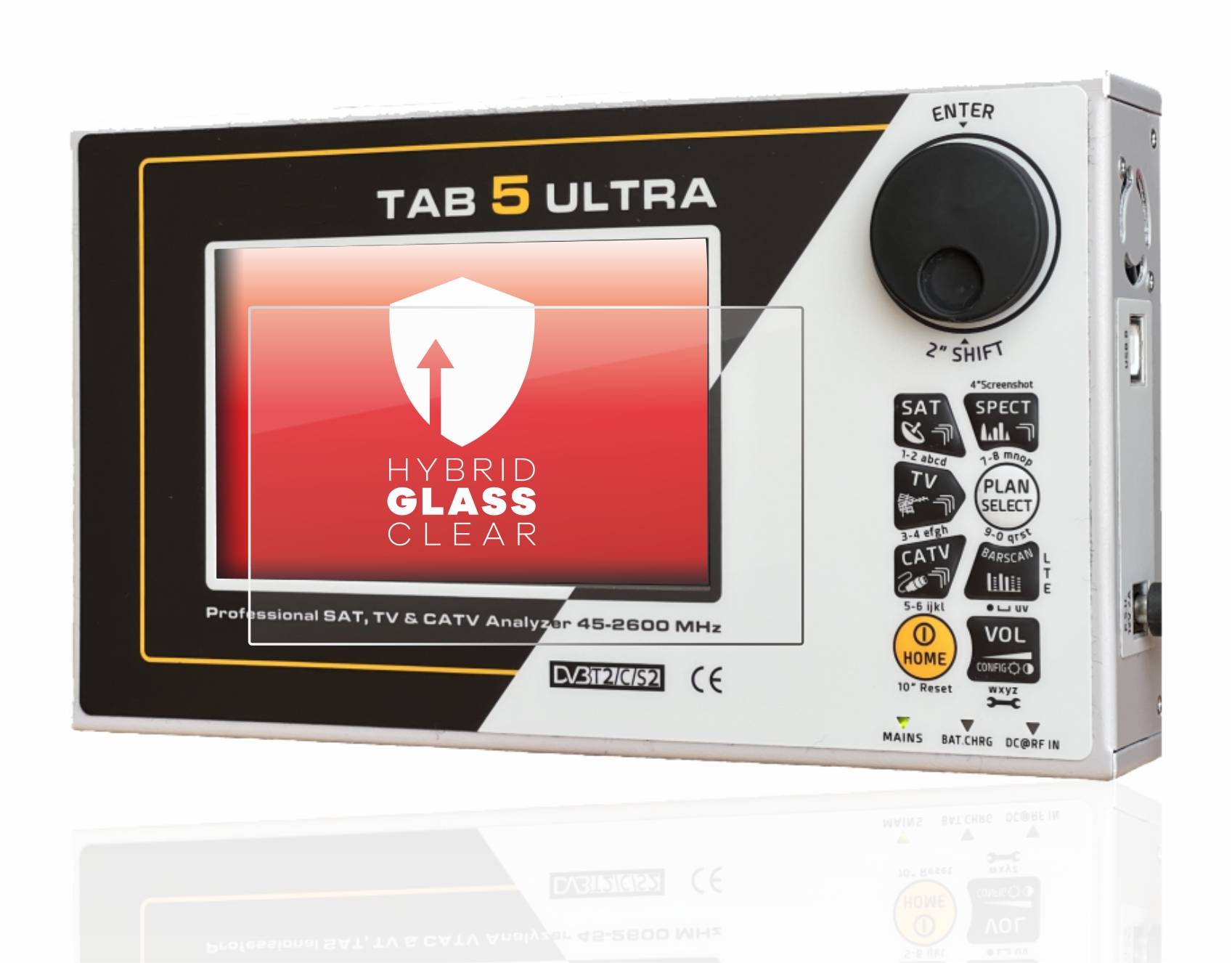 upscreen Hybrid Glass Clear Premium Schutzglas Folie für Rover TAB 5