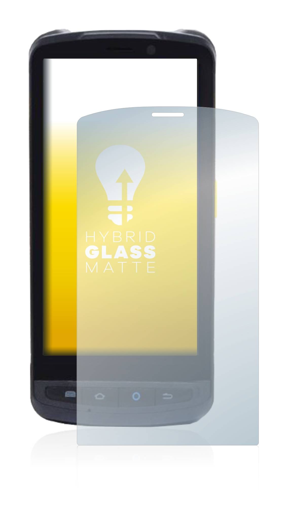 upscreen Hybrid Glass Matte Premium Schutzglas Folie für Newland MT90