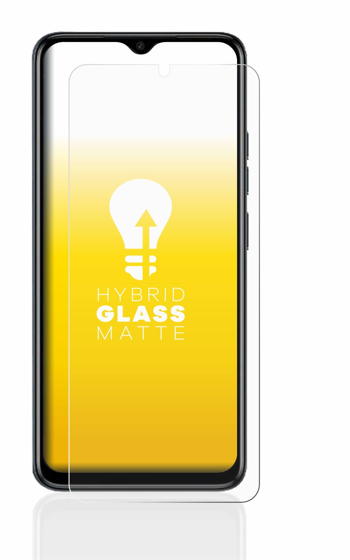 upscreen Flexible Schutz Glas Folie für Tecno Pop 7 Pro Schutzglas 9H Hybridglas Matt Entspiegelt